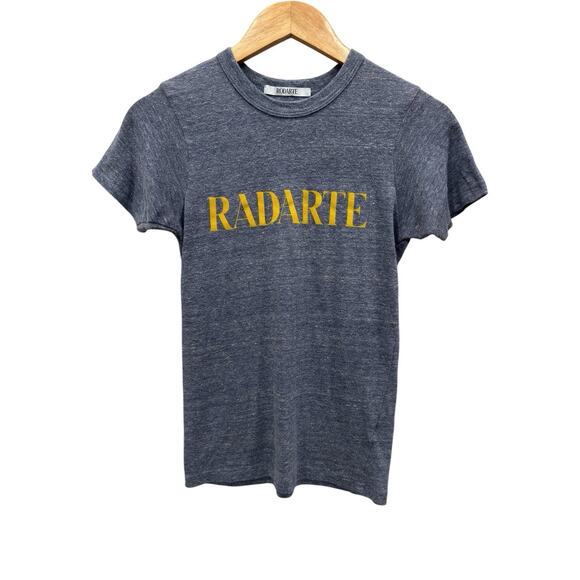 Rodarte Radarte Logo T-Shirt Blue Gray Size XS Graphic Logo Tee Designer - Picture 2 of 6